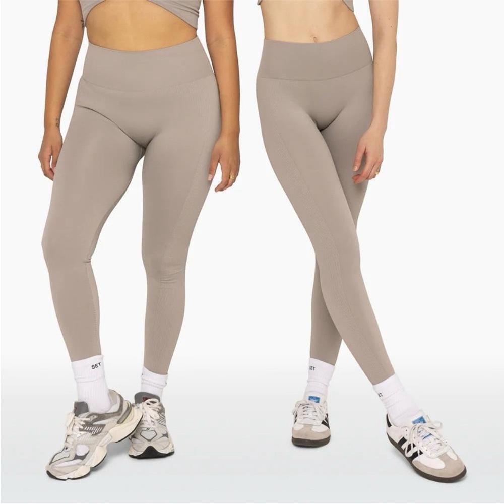 SET Active Sculptflex Seamless Active Leggings In Tan Breeze Womens Medium